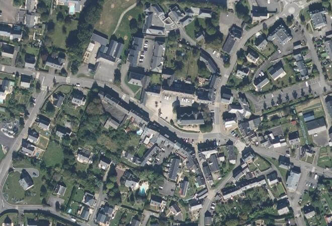 Vue aérienne Marché alimentaire, Nouvoitou
