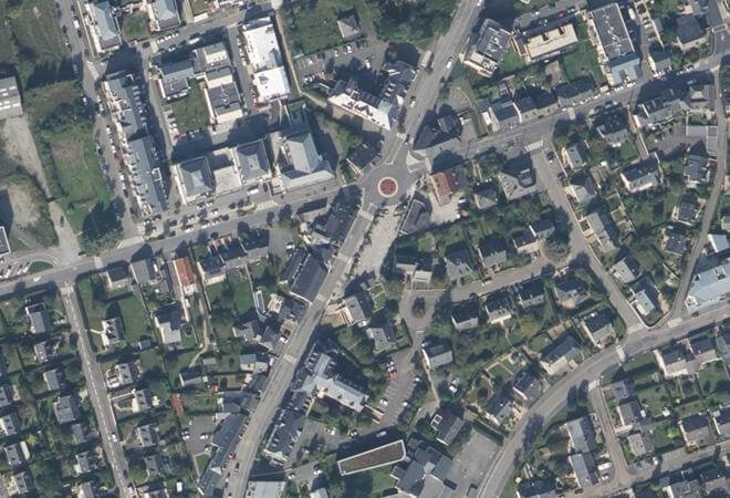 Vue aérienne Marché alimentaire, Noyal-Châtillon-sur-Seiche