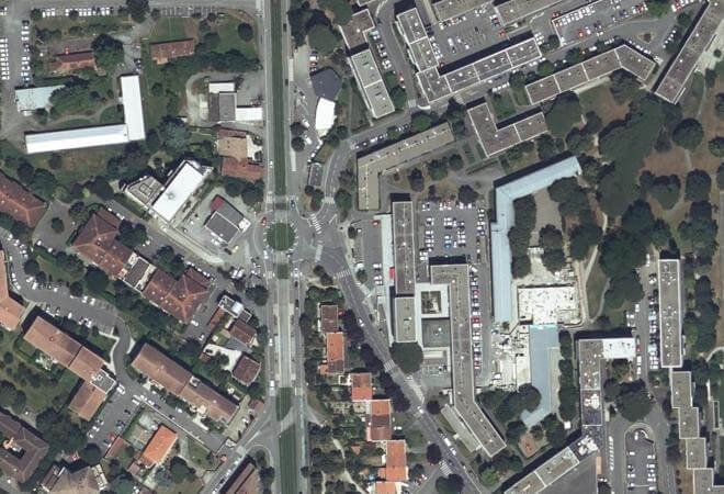 Vue aérienne Marché Ancely, Toulouse
