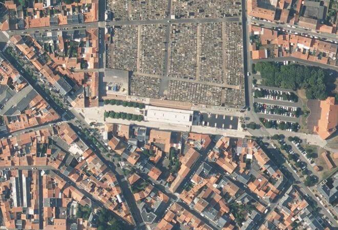 Vue aérienne Marché Arago, Les Sables-d'Olonne