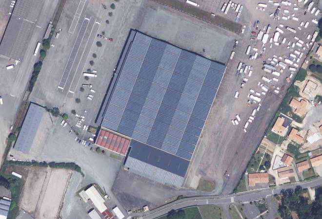 Vue aérienne Marché aux Bestiaux de Parthenay, Parthenay