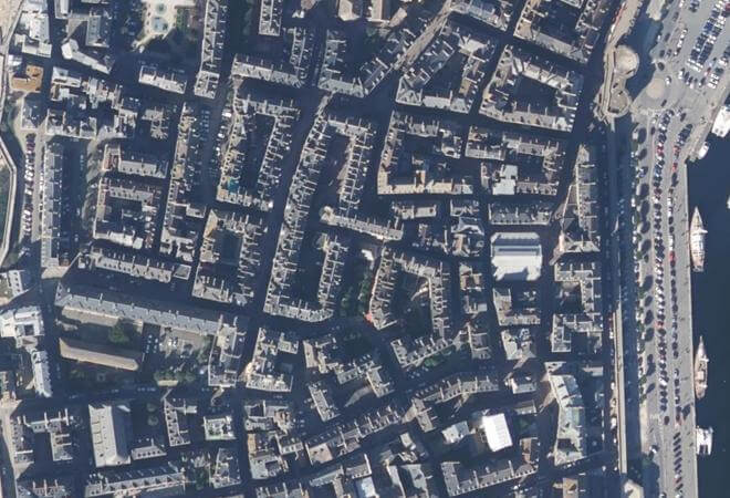 Vue aérienne Marché aux Légumes, Saint-Malo