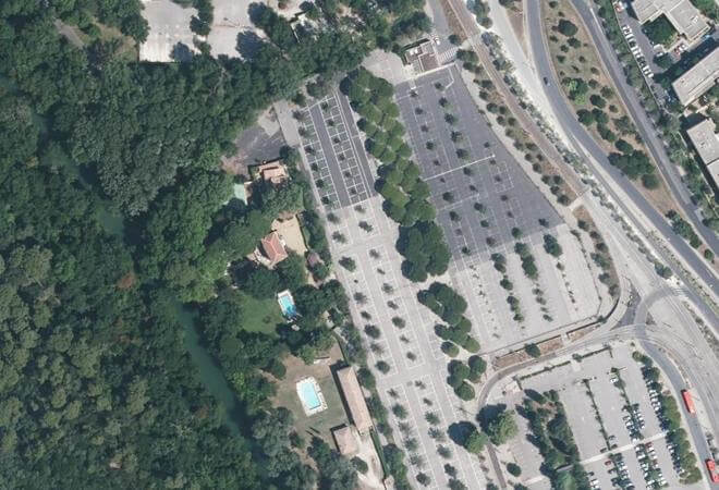 Vue aérienne Marché aux plantes, Montpellier