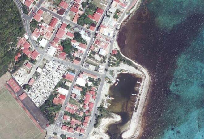 Vue aérienne Marché aux Poissons, Capesterre-de-Marie-Galante