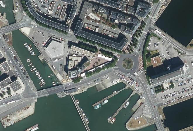 Vue aérienne Marché aux poissons, Le Havre
