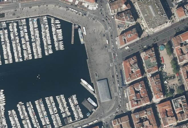 Vue aérienne Marché aux Poissons, Marseille
