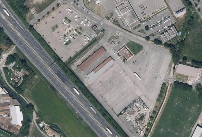 Vue aérienne Marché aux primeurs, Orange