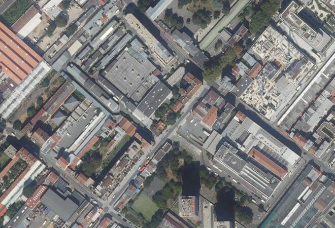 Vue aérienne Marché aux Puces de Saint-Ouen, Saint-Ouen-sur-Seine