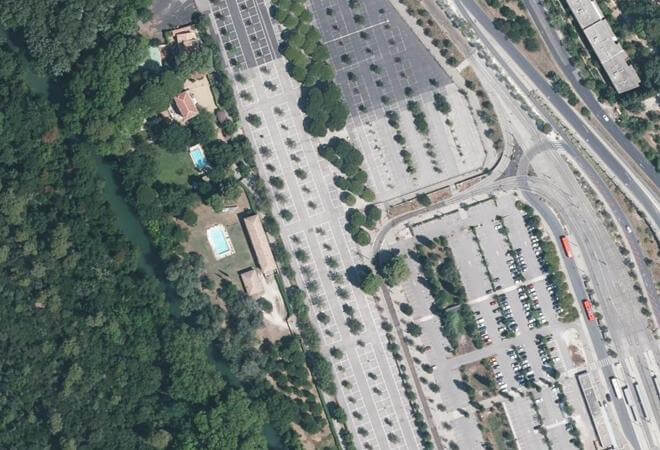 Vue aérienne Marché aux puces et à la brocante, Montpellier