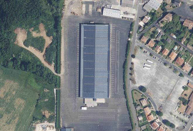 Vue aérienne Marché aux Veaux, Lezay