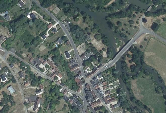 Vue aérienne Marché Azay-sur-Indre, Azay-sur-Indre