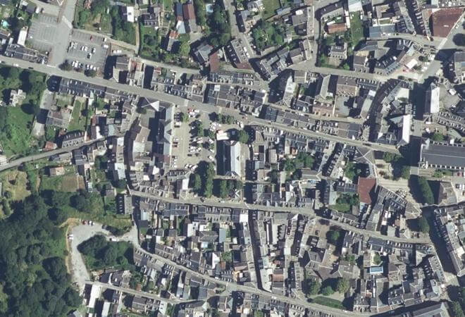 Vue aérienne Marché, Bagnères-de-Luchon