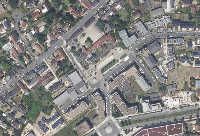 Vue aérienne Marché Barrière Saint-Marc, Orléans
