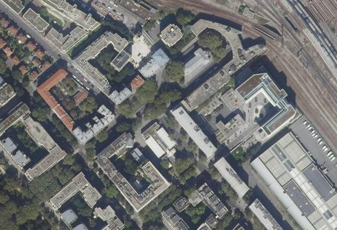 Vue aérienne Marché Bercy, Paris