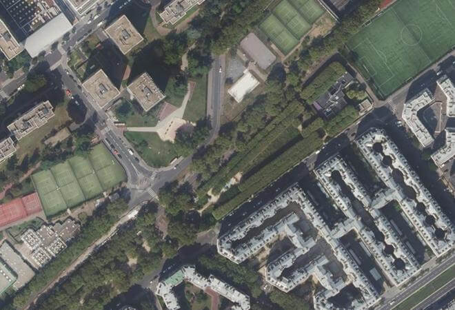 Vue aérienne Marché Berthier, Paris