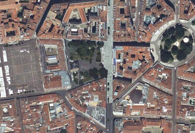 Vue aérienne Marché bio de l'Esparcette, Toulouse