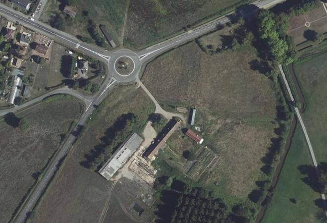 Vue aérienne Marché Bio De Malicorne, Malicorne-sur-Sarthe