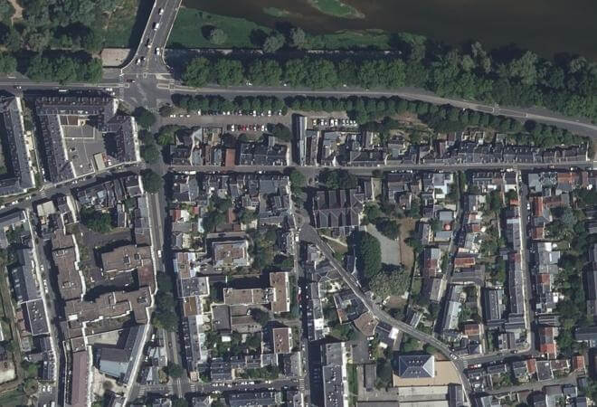 Vue aérienne Marché Blanqui, Tours
