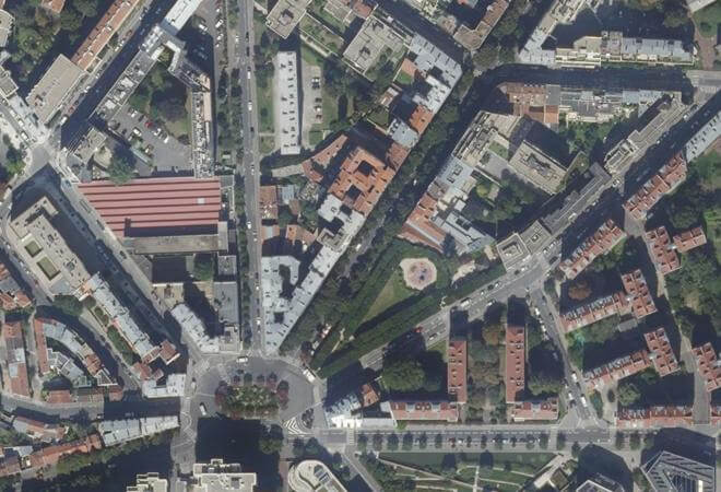 Vue aérienne Marché Bobillot, Paris