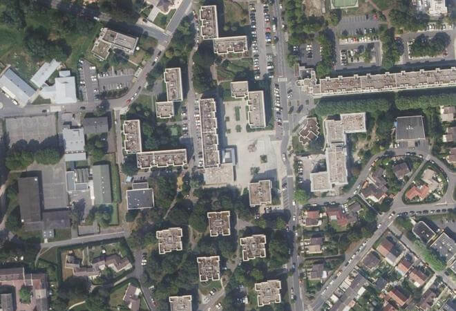 Vue aérienne Marché, Bouffémont