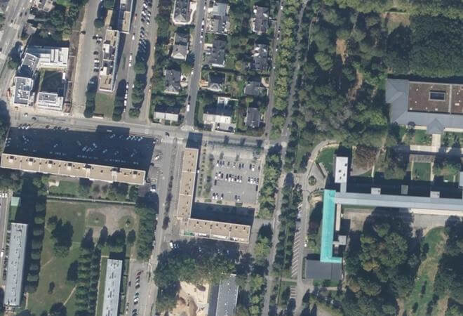 Vue aérienne Marché Bréquigny, Rennes