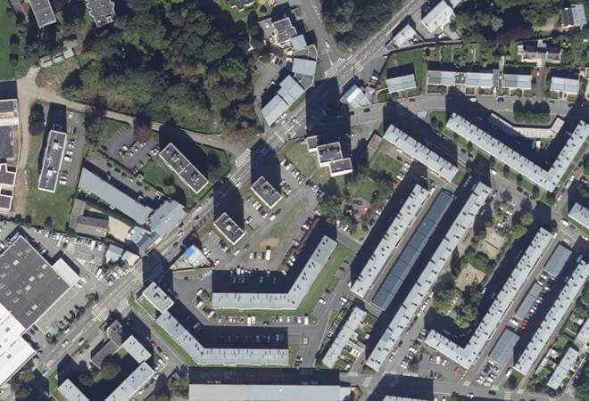 Vue aérienne Marché, Brest