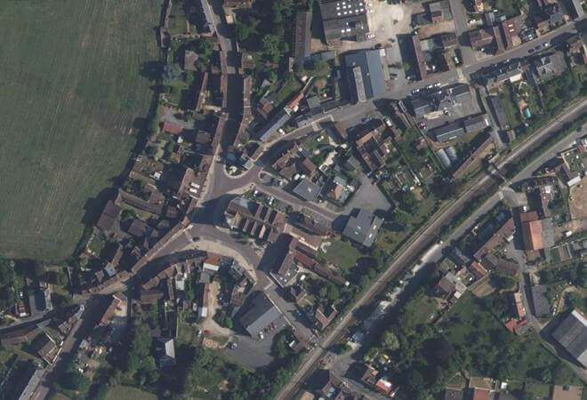Vue aérienne Marché, Bretoncelles