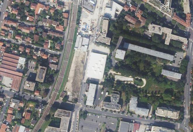 Vue aérienne Marché Carnot, Cachan