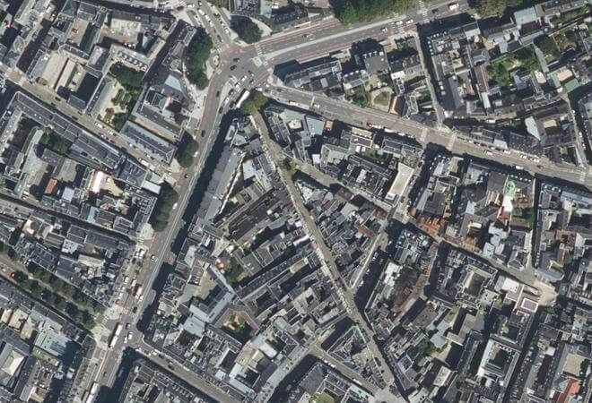 Vue aérienne Marché Cauchoise, Rouen