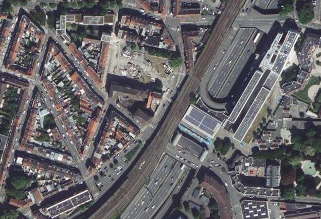 Vue aérienne Marché Caulier, Lille