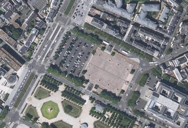 Vue aérienne Marché Centre-Ville (Place Leclerc), Angers