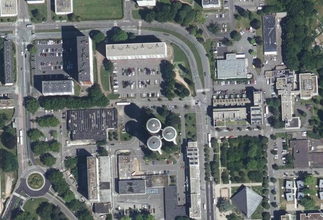 Vue aérienne Marché Châtelet, Rouen
