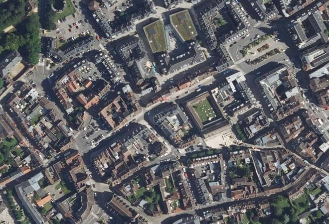 Vue aérienne Marché, Compiègne