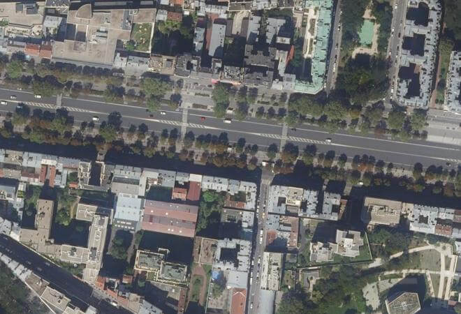Vue aérienne Marché Cours de Vincennes, Paris