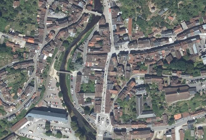 Vue aérienne Marché couvert, Aubusson