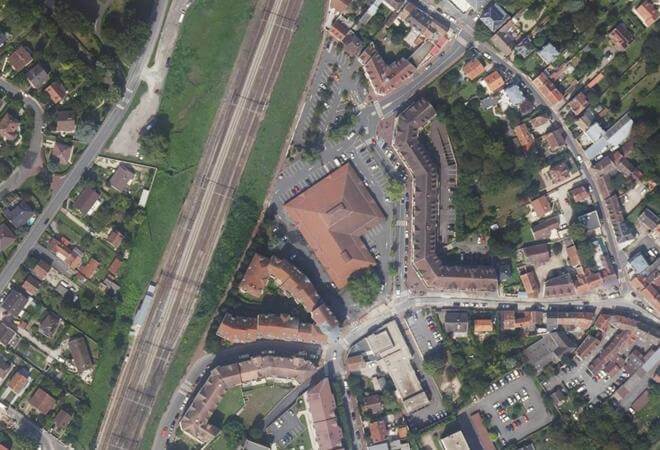 Vue aérienne Marché Couvert, Brétigny-sur-Orge