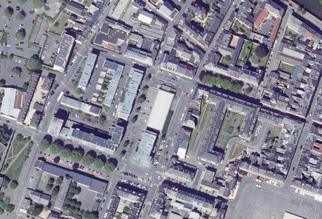 Vue aérienne Marché couvert, Charleville-Mézières