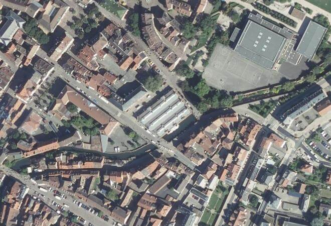 Vue aérienne Marché couvert, Colmar