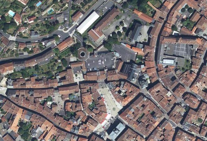 Vue aérienne Marché Couvert d'Aurillac, Aurillac