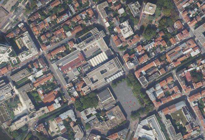 Vue aérienne Marché couvert de Malakoff, Malakoff