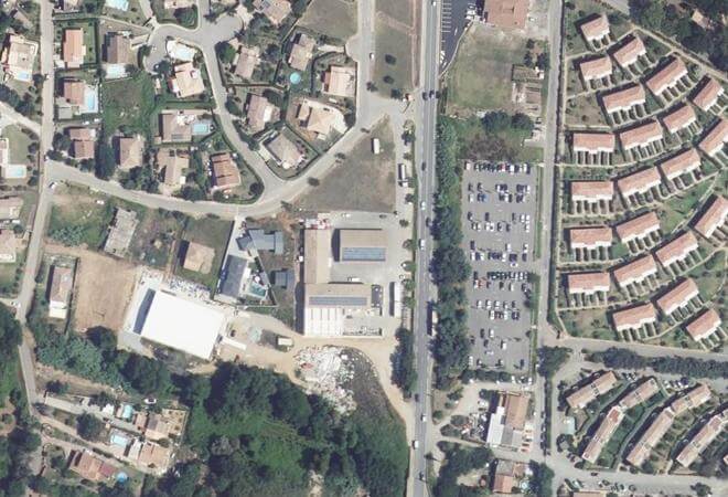 Vue aérienne Marché couvert de Poggio-Mezzana, Poggio-Mezzana