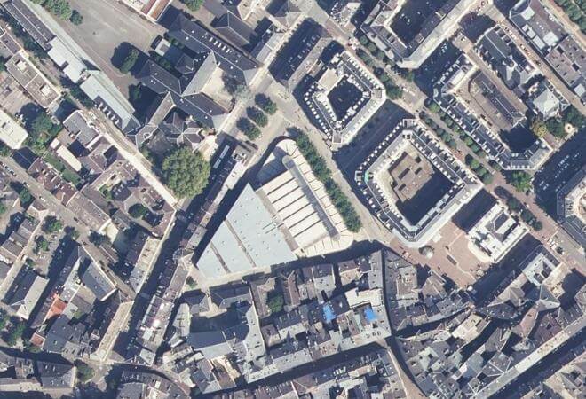 Vue aérienne Marché Couvert des Halles, Chambéry