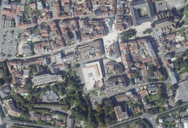 Vue aérienne Marché Couvert, Lagny-sur-Marne