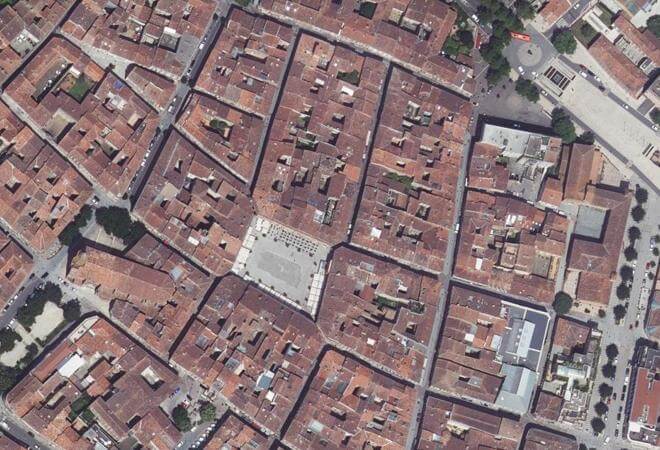 Vue aérienne Marché couvert, Montauban