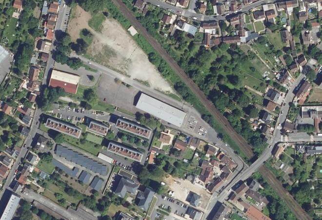 Vue aérienne Marché Couvert, Nogent-sur-Oise