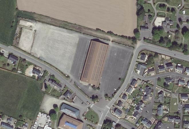 Vue aérienne Marché couvert, Saint-Hilaire-du-Harcouët