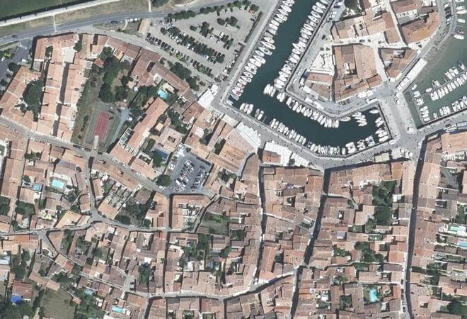 Vue aérienne Marché Couvert, Saint-Martin-de-Ré