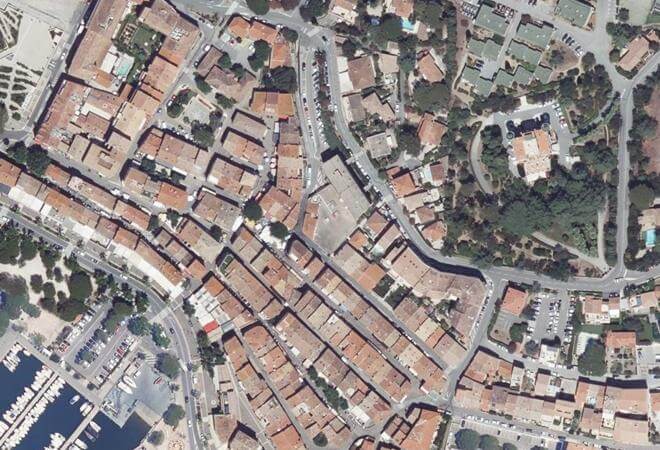 Vue aérienne Marché couvert, Sainte-Maxime