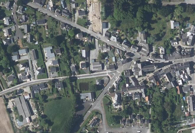 Vue aérienne Marché d'Abbaretz, Abbaretz