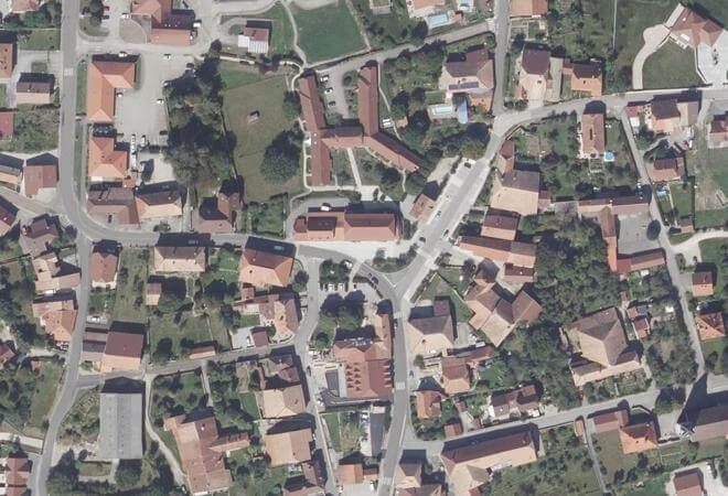 Vue aérienne Marché d'Amancey, Amancey